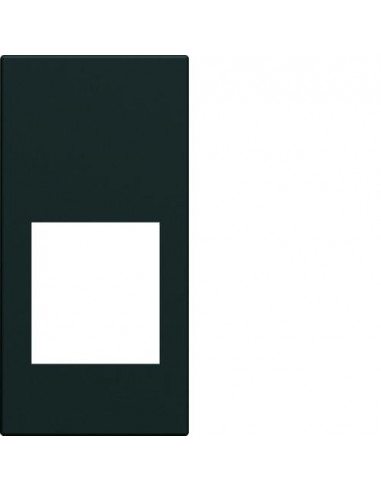 Enjoliveur prise RJ45 gallery sans porte-étiquette 1 module night HAGER WXD201N