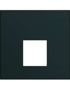 Enjoliveur prise RJ45 gallery sans porte-étiquette 2 modules night HAGER WXD202N