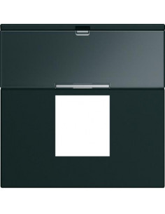 Enjoliveur prise RJ45 gallery avec porte-étiquette 2 modules night HAGER WXD206N