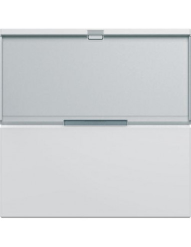 Enjoliveur interrupteur gallery avec porte-étiquette 2 modules pure HAGER WXD002B