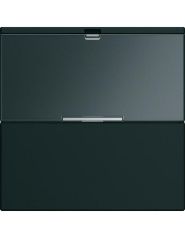 Enjoliveur interrupteur gallery avec porte-étiquette 2 modules night HAGER WXD002N