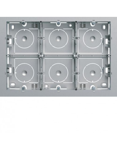Boite saillie gallery 16 modules titane HAGER WXA686T