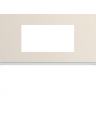 Plaque gallery plastique peint 4 modules entraxe 71mm dune HAGER WXP0304
