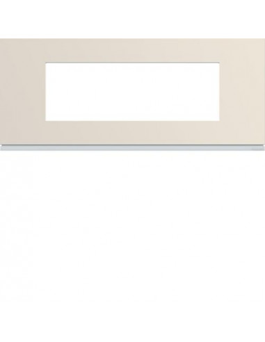 Plaque gallery plastique peint 6 modules entraxe 57mm dune HAGER WXP0306