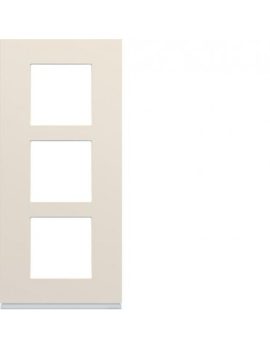 Plaque gallery plastique peint 3 postes verticale 57mm dune HAGER WXP0323