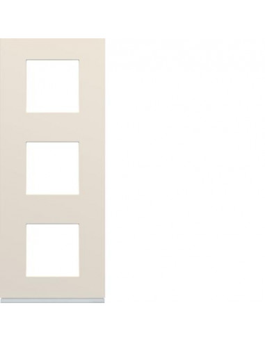 Plaque gallery plastique peint 3 postes verticale 71mm dune HAGER WXP0343