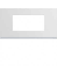 Plaque gallery plastique injecté 4 modules entraxe 71mm pure HAGER WXP0004