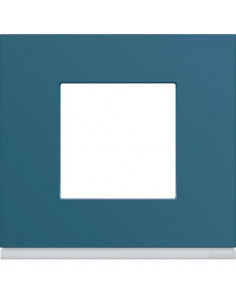 Plaque gallery plastique peint 1 poste river HAGER WXP0702