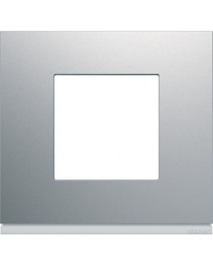 Plaque gallery plastique peint 1 poste titane HAGER WXP0102