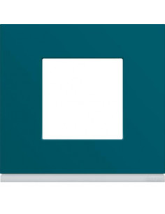 Plaque gallery 1 poste plastique peint peacock HAGER WXP0802
