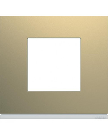 Plaque gallery plastique peint 1 poste champagne HAGER WXP0402