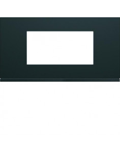 Plaque gallery plastique peint 4 modules entraxe 71mm night HAGER WXP0204