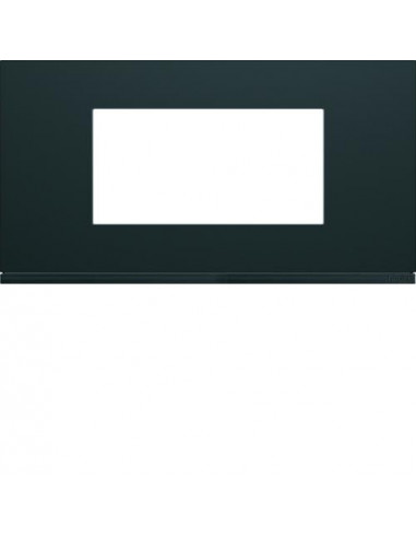 Plaque gallery plastique peint 4 modules entraxe 71mm night HAGER WXP0204