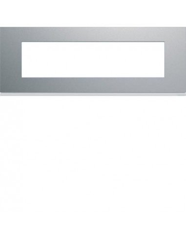 Plaque gallery plastique peint 8 modules entraxe 71mm titane HAGER WXP0108