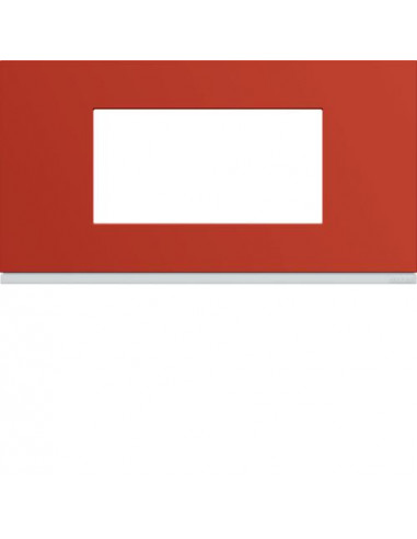 Plaque galleryplastique peint 4 modules entraxe 71mm eglantine HAGER WXP0604