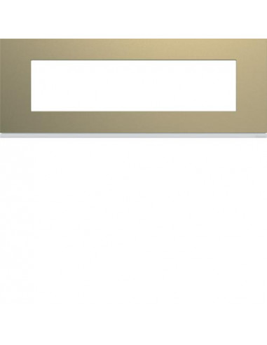Plaque gallery plastique peint 8 modules entraxe 71mm champagne HAGER WXP0408