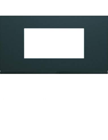 Plaque gallery plastique peint 4 modules entraxe 71mm anthracite HAGER WXP1004