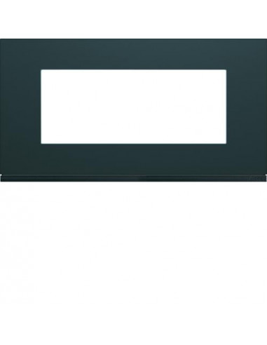 Plaque gallery plastique peint 5 modules entraxe 71mm anthracite HAGER WXP1005