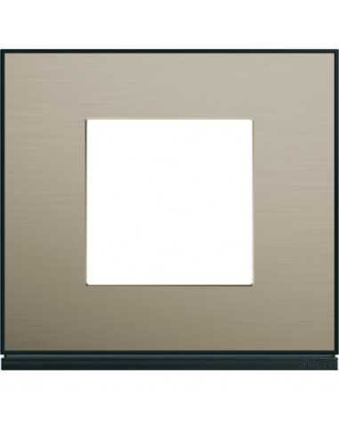 Plaque gallery 1 poste placage bronze HAGER WXP2202