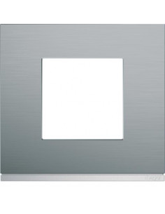 Plaque gallery 1 poste matiere bright inox HAGER WXP4202