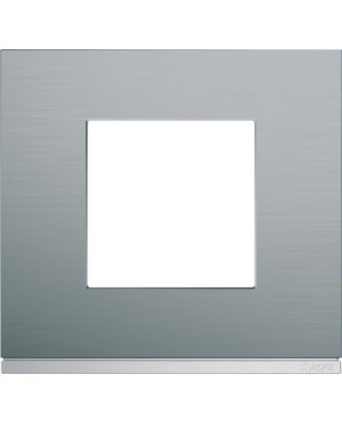 Plaque gallery 1 poste matiere bright inox HAGER WXP4202