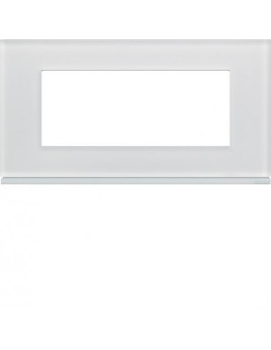 Plaque gallery 5 modules entraxe 71mm matiere moon glass HAGER WXP4005