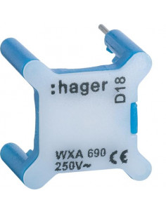 Voyant pour interrupteur gallery 230V bleu HAGER WXA690