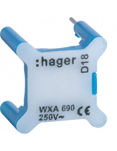 Voyant pour interrupteur gallery 230V bleu HAGER WXA690