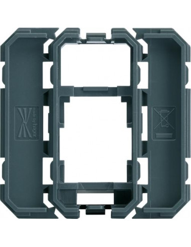 Adaptateur RJ45 gallery keystone 2 modules HAGER WXF202