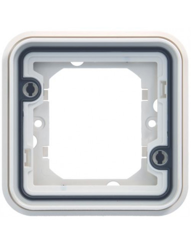 cubyko Support d'encastrement simple associable blanc IP55 HAGER WNA401B