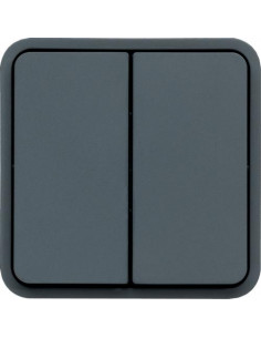 cubyko Double inter VV associable gris IP55 HAGER WNA040