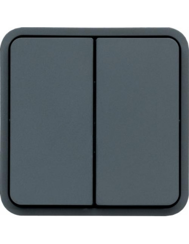 cubyko Double inter VV associable gris IP55 HAGER WNA040