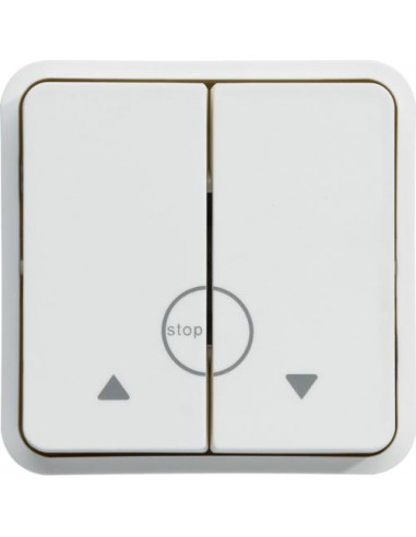 cubyko Poussoir volet-roulant associable blanc IP55 HAGER WNA301B