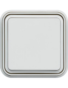 Interrupteur va-et-vient encastré Cubyko blanc IP55 HAGER WNE001B