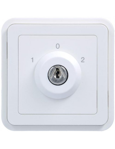 cubyko interrupteur à clé 3P extract. 0 associable Blanc HAGER WNA037B