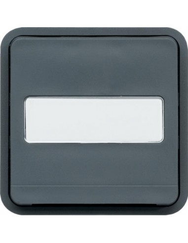 cubyko Poussoir à fermeture 1F porte-étiquette 1F associable gris IP55 HAGER WNA025