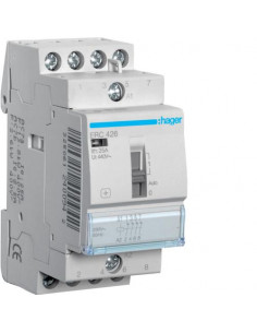 Contacteur à commande manuelle 25A. 4O. 230V HAGER ERC426