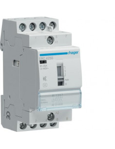 Contacteur Silencieux à commande manuelle 25A. 4F. 230V HAGER ERC425S