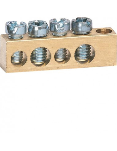 Barrette sur socle 30mm 2X16-2X10mm HAGER K140