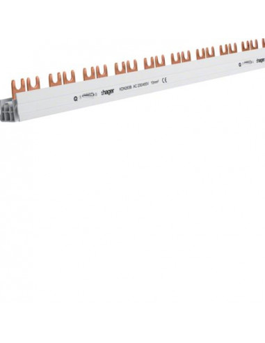 Barre de pontage 2P 63A fourche 10mm² 57M HAGER KDN263B