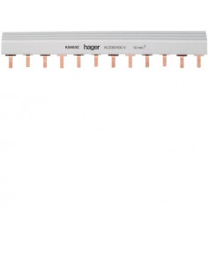 Barre de pontage 3P+N 63A languette 10mm² 24 Modules HAGER KB463C 2