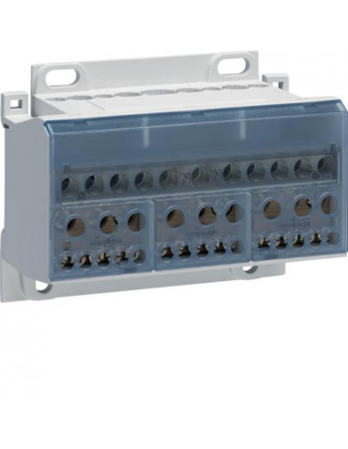 Répartiteur monobloc 4X100A In 100A tétrapolaire HAGER KJ02E