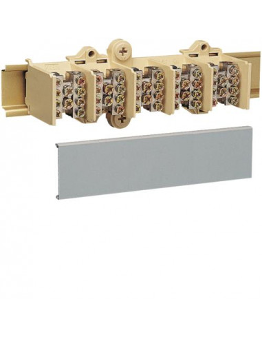 Bloc jonction 5P 2X25 + 4X16 + couvercle de protection HAGER K025
