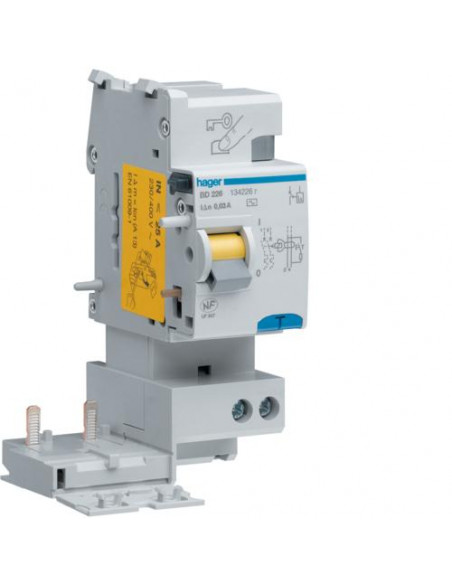 Bloc différentiel 2 Pôles 25A 30mA type AC HAGER BD226