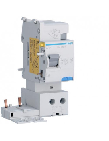 Bloc différentiel 2 Pôles 40A 30mA type AC HAGER BD241