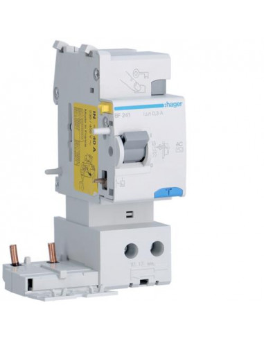 Bloc différentiel 2P 40A 300mA type AC HAGER BF241