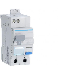Disjoncteur Différentiel 1P+N 4.5kA C-25A 30mA type AC 60Hz HAGER ADC833F