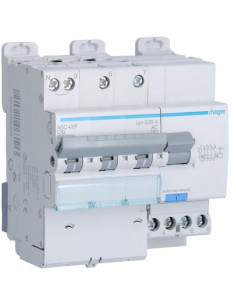 Disjoncteur Différentiel 3P+N 6-10kA courbe C - 10A 30mA type AC HAGER ADC410F