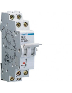 Contact auxiliaire pour interrupteur différentiel 2(1NO+1NC) 6A 240V AC HAGER CZ001