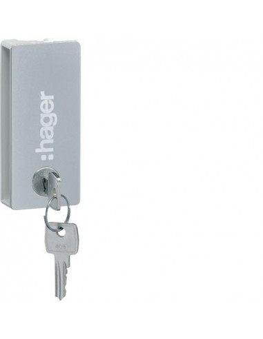 Fermeture à clé type Ronis 1242E pour porte opaque vega largeur 18 modules HAGER VZ310PVB